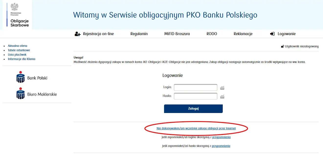 strona logowania https://www.zakup.obligacjeskarbowe.pl/